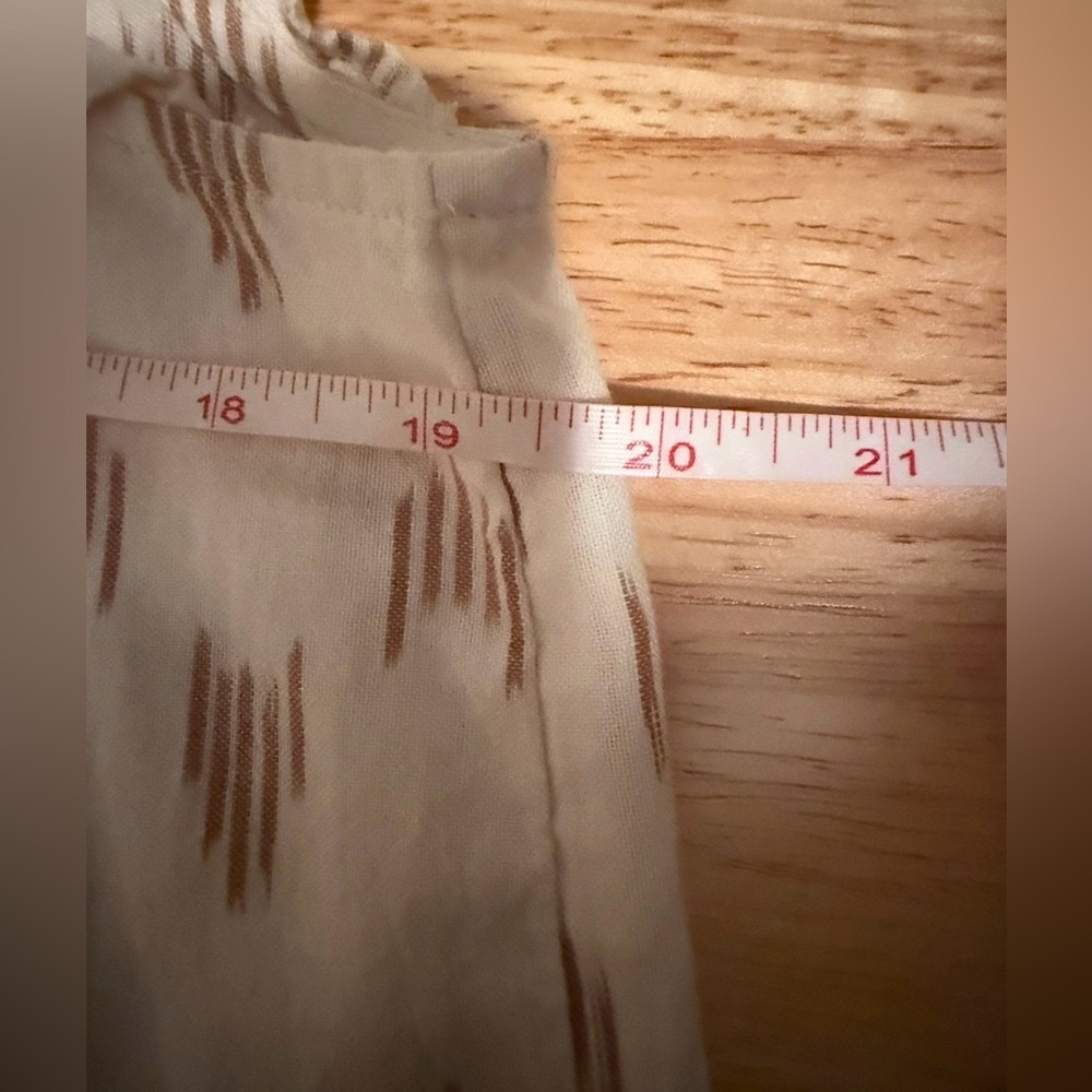 Madewell NWT Size Medium Cream Smocked Ruffle-Strap Tank Top in Ikat Dainty - Picture 6 of 8
